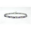 Image 1 : 6.02 CTW Amethyst & Diamond Tennis Bracelet 