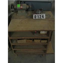 WISSOTA 1/4 HP, 1PH, BENCH GRINDER W/2 SHELVES