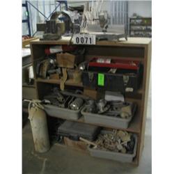 MISC. PARTS, PIECES, TOOLING W/SHELF