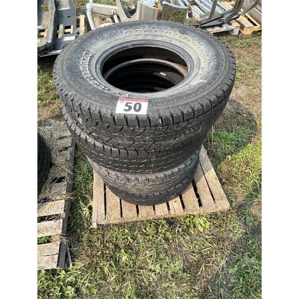 3 M&S Tires 125/122 R. 1 LT235/85/R16 10 PR (no rims).
