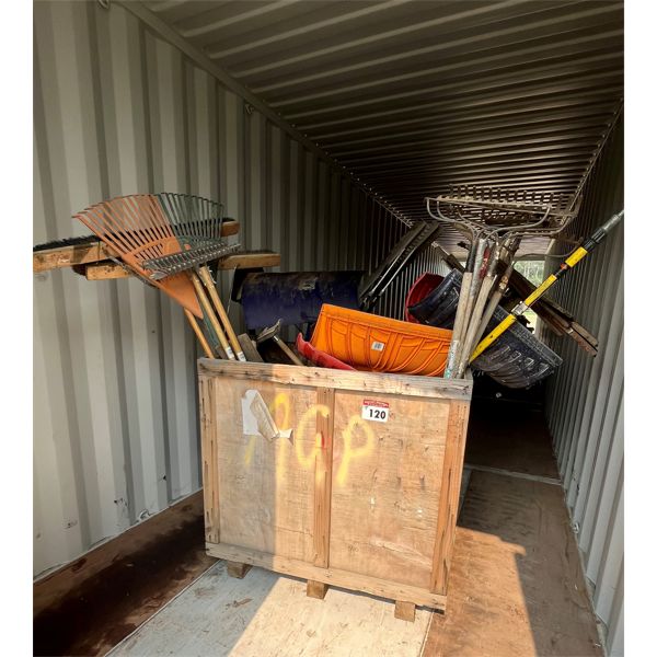 Shovels, brooms, rakes and squeegees.