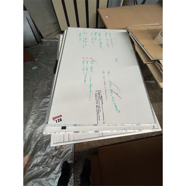 3 large whiteboards