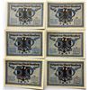 Image 2 : German, notgeld, 1921, a set of 6 pcs, 50 pfennig (Total: 6pcs).