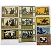 Image 1 : German, 1920s, mixed notgeld with theme of silhouette (Total: 10 pcs).