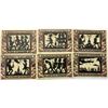 Image 1 : German, 1921, a set of 1/2 Mark notgeld with theme of silhouette (Total: 6 pcs).