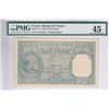 Image 1 : France, 1918, 20 Francs, G.4184221. PMG 45. Staple Holes. Rare.