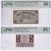 Image 1 : Germany, Lot of 2, 1940s, PMG 64EPQ & 65EPQ.