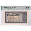 Image 1 : German states, Bayerische Notenbank, 1922, 1000 Mark, AA13614. PMG 64.