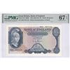 Image 1 : Great Britain, ND (1961 -63), 5 pounds, H82 847119 PMG 67EPQ. Much loved by collectors with its beau