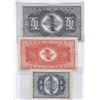 Image 2 : China, international Banking Corporation, 1910, lot of 3, 1/ 5/ 10 Dollars, Cut Cancelled Note, repa