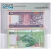 Image 2 : Lot of 2. HK & Shanghai Banking Corp. 2000 & 2005. $50, Same S/N: BK222222. 2002 is graded as PMG 67