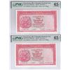 Image 1 : HK & Shanghai Banking Corp. lot of 2; Consecutive, 1982, $100, VP903718- 19. Both PMG 65EPQ.