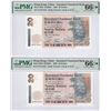 Image 1 : Standard Chartered Bank, 2002, $20, lot of 2Consecutive, GY971842-43. Both PMG 66EPQ. Star.