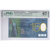 Image 1 : Standard Chartered Bank, 2009, $150, SC138393. PMG 67EPQ. Commemorative.