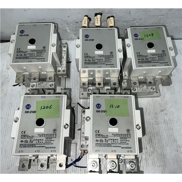 (5) Allen-Bradley #100-D180A11 Contactors