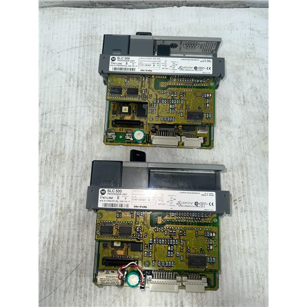 (2) Allen-Bradley #1747-L542 SLC 500 Processor Units