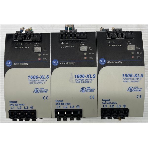 (3) Allen Bradley #1606-XLS480W-3 Power Supplies