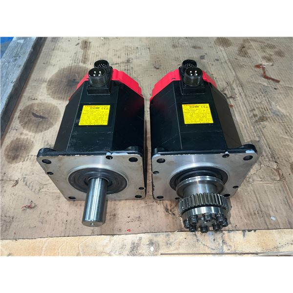 (2) Fanuc #A06B-0141-B077 Servo Motors