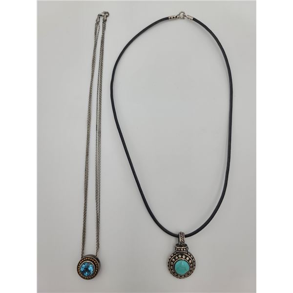 2 Pack of Stunning Sterling Silver Necklaces