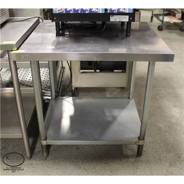 3' S/S WORKTABLE W/ UNDERSHELF 36  X 30  X 34 