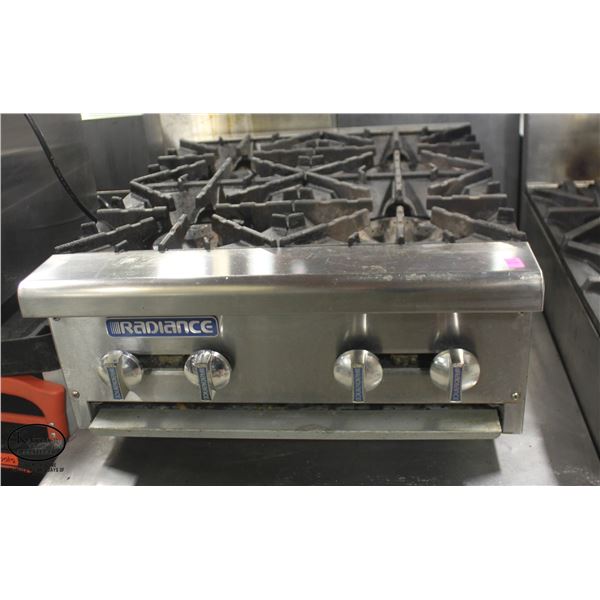 RADIANCE 4 BURNER COUNTERTOP NATURAL GAS STOVE