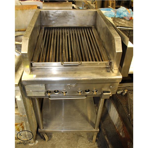 QUEST 24" COMMERCIAL NATURAL GAS GRILL W/ STAND