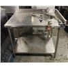 STAINLESS STEEL TABLE W/ BUILT-IN SINK