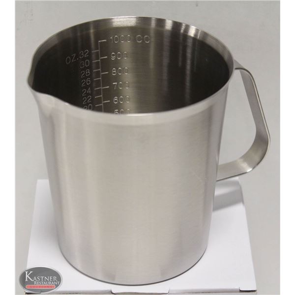 NEW 1000ML STAINLESS STEEL GRADUATED MEASURE