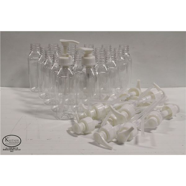 GROUP OF 20 NEW FOOD GRADE CLEAR BOTTLES - 473ML