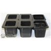 Image 1 : FLAT OF 6 BLACK INSERTS