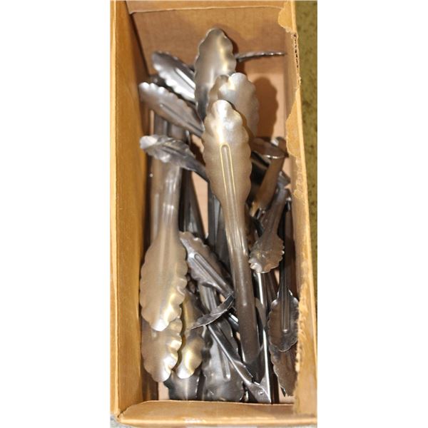 BOX OF ASSORTED TONGS