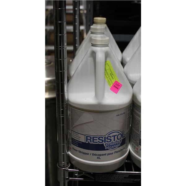 LOT OF THREE 4L BOTTLES OF RESISTOL FLOOR STRIPPER