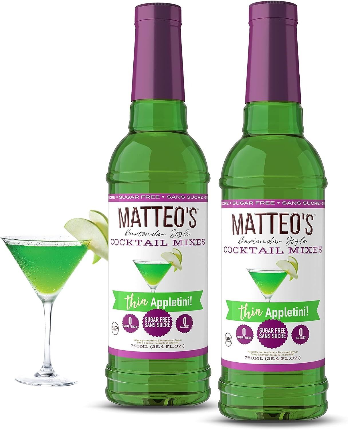 NEW 2 PACK MATTEO'S SUGAR FREE COCKTAIL MIXES