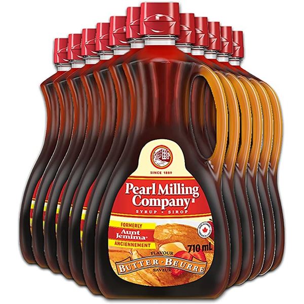 NEW CASE OF 12 PEARL MILLING PANCAKE SYRUP BOTTLES