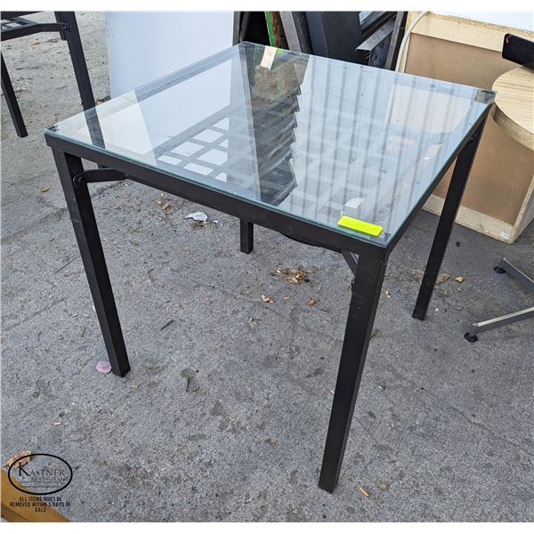 10 GLASS TOP DINING TABLES 29" X 29" X 30"