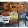 LOT OF 18 WOOD & LEATHERETTE DINING CHAIRS W/