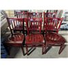 Image 1 : LOT OF 6 WOOD RESTAURANT CHAIRS