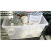 Image 1 : TOTE OF STARBUCKS CUPS  AND CLEAR GLASSES VARIOUS