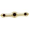 Image 4 : Antique Art Nouveau 14k Yellow Gold 2.20 ctw Old Round Garnet Filigree Pin Brooc
