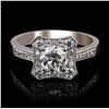 Image 1 : 1.01 ctw SI2 Clarity Diamond Platinum Ring (1.36 ctw Diamonds) EGL USA CERTIFIED