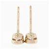 Image 3 : NEW Solid 14k Rose Gold 0.42 ctw Bezel Set Round Brilliant Diamond Stud Earrings