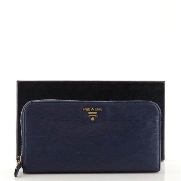 Prada Zip Around Wallet Vitello Move Long SLG