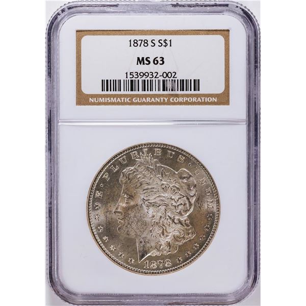 1878-S $1 Morgan Silver Dollar Coin NGC MS63