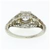 Image 7 : Vintage 18k Gold Old Cut Diamond Solitaire Filigree Engagement or Promise Ring