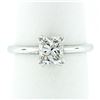 Image 4 : NEW Platinum GIA Certified 1.11 ctw Radiant Cut Diamond Solitaire Engagement Rin
