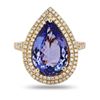 Image 1 : 6.19 ctw Tanzanite and 0.73 ctw Diamond 14K Yellow Gold Ring