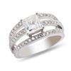 Image 1 : 1.62 ctw SI3 CLARITY CENTER Diamond 18K White Gold Ring (2.24 ctw Diamonds)
