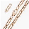Image 5 : NEW 14k Rose Gold 30" Long Polished Oval Paperclip Cable Link Chain Necklace