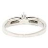 Image 3 : Petite 10k White Gold Marquise Diamond Solitaire Ring w/ Round Channel Accents