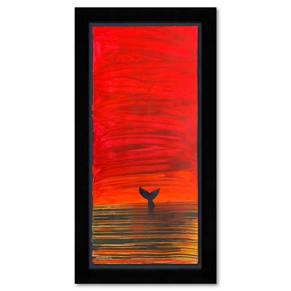 Sunset Whale by Wyland Original